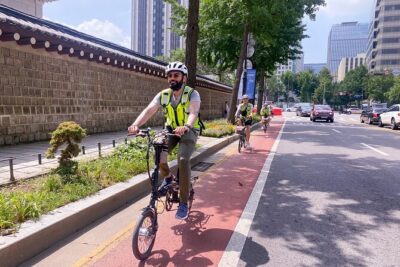 Afternoon E-bike tour and "Happy Hour" food and drinks - How the Cheonggyecheon stops teach Seoul’s modern story