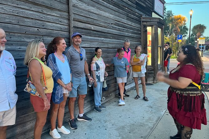 Booze and Boos Haunted St. Augustine Ghost Walking Tour - Flagler College, an old schoolhouse, and coquina walls from 1797