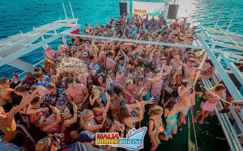 Malia: Booze Cruise Boat Party with Live Dj - Lunch, wristbands, and the onboard bar reality check