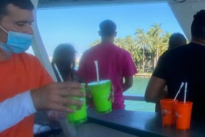 Miami Skyline: Happy Hour Cruise Music & Cash Bar - The sights that matter most: Hibiscus, Fisher, Star, and the Venetian Islands