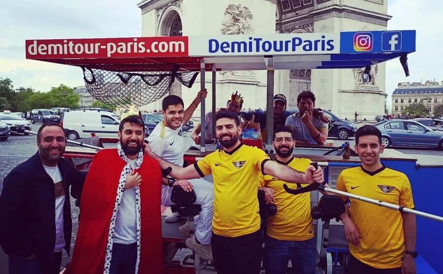 Paris: Beer Bike Bar With Drinks Included - Champs Elysées cruising: classic Paris energy on wheels