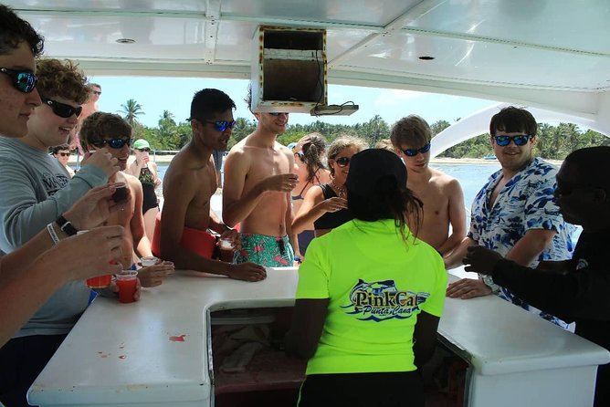 Punta Cana Private Booze Cruise with Open Bar (10+ People) - Food and drinks: Open bar plus sandwiches, fruit, and possible BBQ