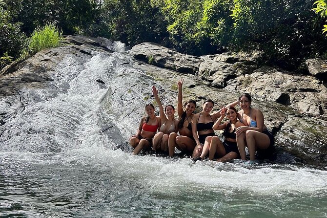 Rainforest Waterfall Slides/Adult Drinks included/ Beach - Hiking to the First Slide: Where the Rainforest Starts to Feel Like a Playground