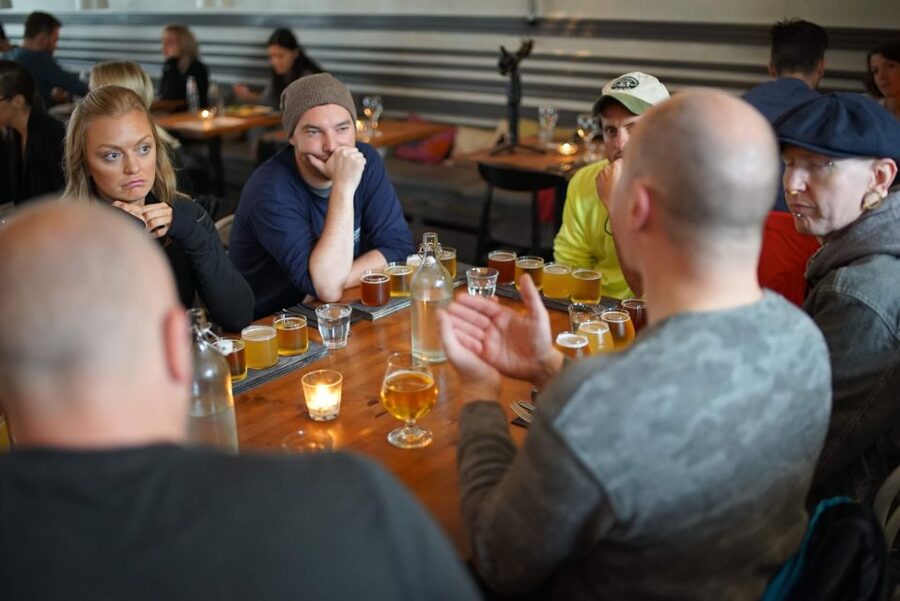 Reykjavik: Beer and Booze Tour - First tasting stop: Skúli Craft Bar and the beer/whiskey combo