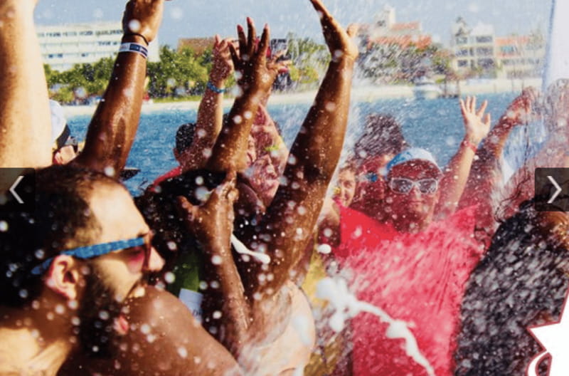 Rockstar Boat Party Cancun - Booze Cruise Cancun (18+) - Champagne Shower: The End-of-Cruise Moment