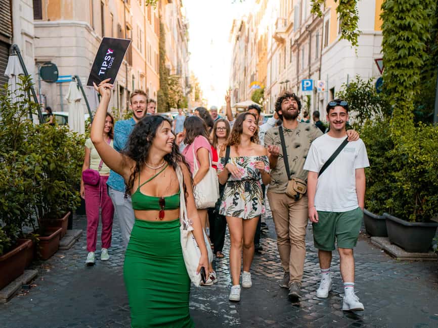 Rome: Bar Crawl with Guide and Drinks Included - Rione Monti after dark: the scandalous past theme (without getting sloppy)