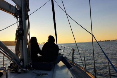 Sailboat Tour in Lisbon with drinks included | Morning and Sunset - Before the golden light: 25 de Abril Bridge and the first big views
