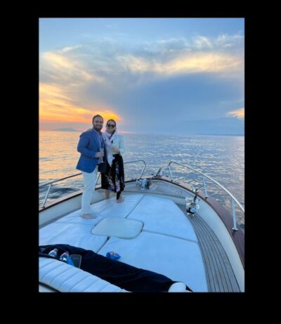 Sorrento: Luxury Private boat drinking & watching the sunset - The on-board setup: drinks, snorkel gear, and swim time