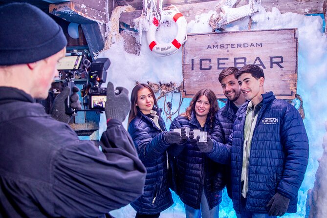 Xtracold Icebar Amsterdam, 3 Drinks Included - Ice-bar drinks in cold glass: Heineken, flavored shots, and the trade-offs